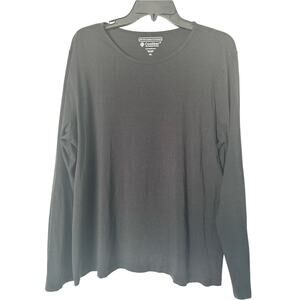 NWOT Coolibar Women’s UPF 50+ UV Protection Long-Sleeve Black Shirt Size XL